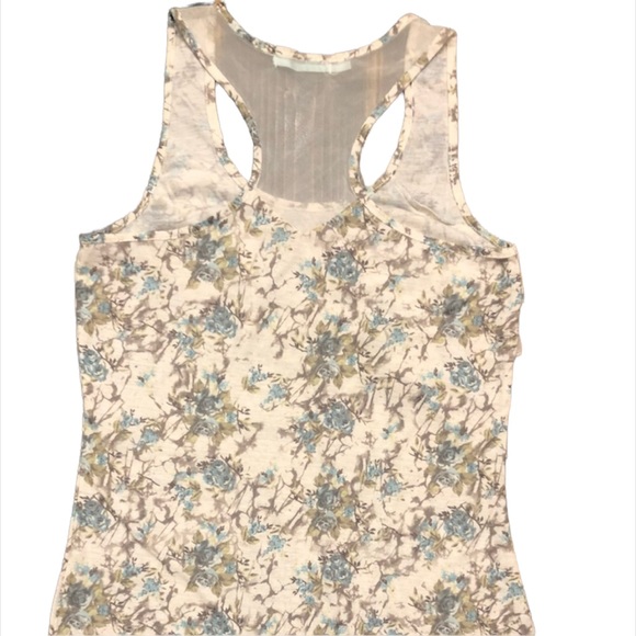 Maurice's SZ S Pretty Blue Floral Racerback Top-small area w/mesh insert on back - Picture 8 of 8